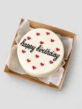 Бенто - торт "Happy Birthday с сердечками"